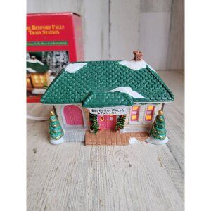 Bedford Falls Train Station It's a wonderful Life Vintage village accessory xmas